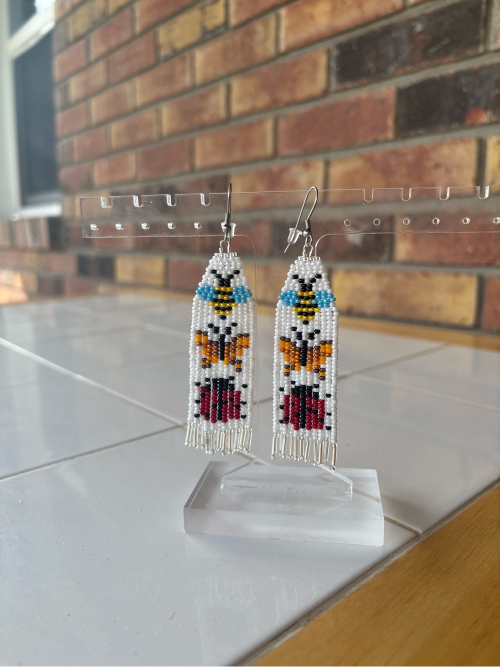 Handmade Beaded Butterfly Earrings
